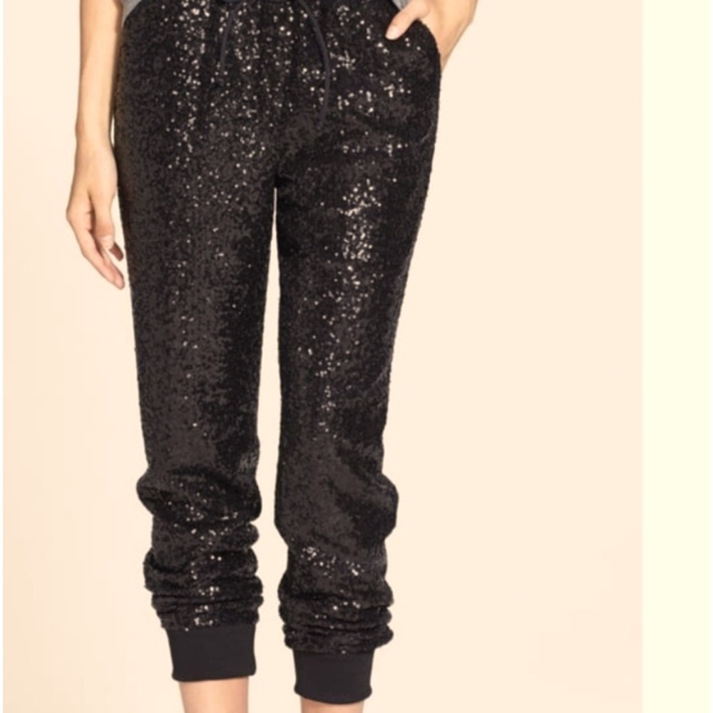 Beautiful black sequin joggers from Nordstrom. NWOT!